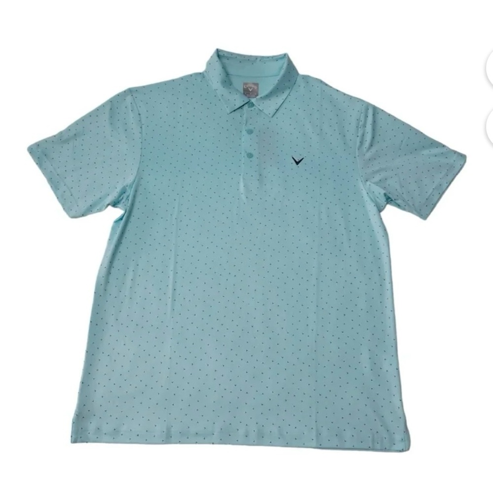 Callaway Blue Polo Shirt with Classic Design and Short Sleeves